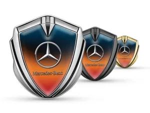 Mercedes Badge Auto Disegno Corse Bordo Metallico